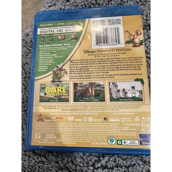 The Jungle Book Diamond Edition DVD blu-ray movie Disney - Picture 2 of 3